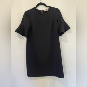 Loft Formal Shift Dress with Ruffled Sleeves Black Size 4